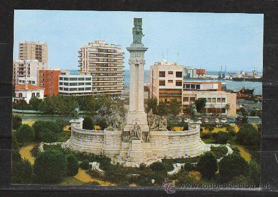 Postales: N&ordm; 92 CADIZ, PLAZA DE ESPA&Ntilde;A. MONUMENTO A LAS CORTES