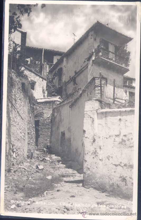 Postales: GRANADA.-ALBAIC&Iacute;N- EL BALC&Oacute;N DE LOS PINTORES