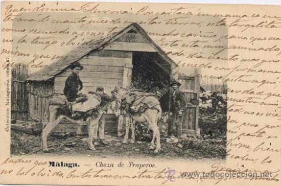 Postales: M&Aacute;LAGA.- CHOZA DE TRAPEROS - Foto 1