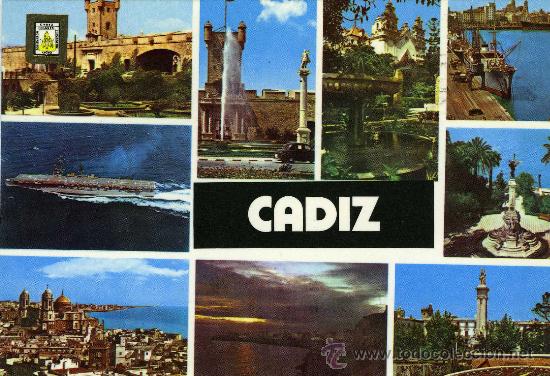 Postales: POSTAL CADIZ DIVERSOS ASPECTOS