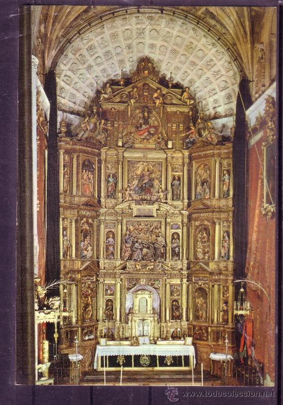Postales: CADIZ - ARCOS DE LA FRONTERA - ALTAR DE LA PARROQUIA DE SANTA MARIA - A&Ntilde;O 1965