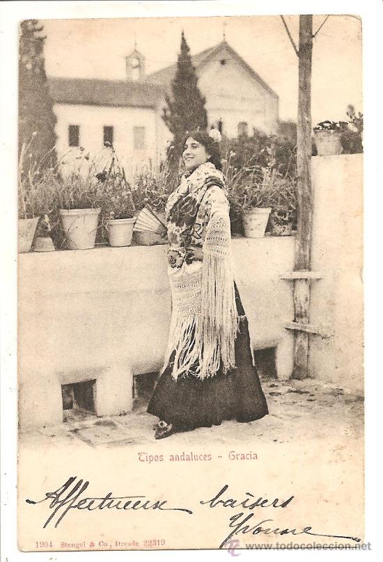 Postales: Tipos andaluces. Postal original antigua - Foto 1