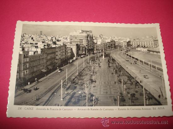 Postales: Tarjeta Postal de Cadiz.. Avenida de Ramon de Carranza .A&ntilde;o 1950s.