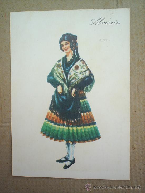 Postales: postal propaganda de farmacia , mujer en traje regional ,  1973  ALMERIA