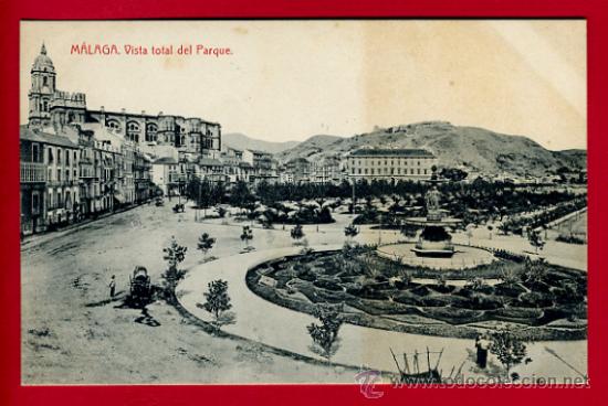 Postales: malaga, vista total del parque,     p45363