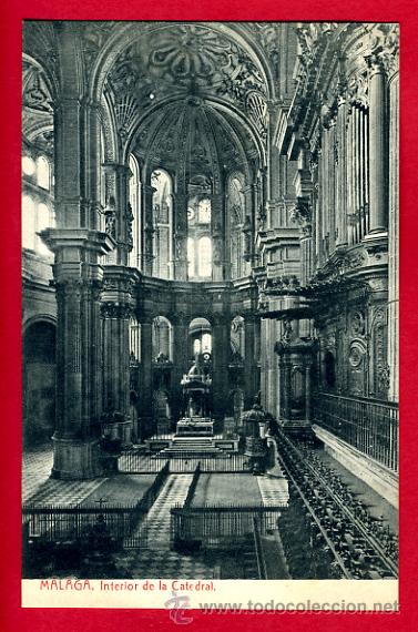 Postales: malaga, interior de la catedral,     p45365