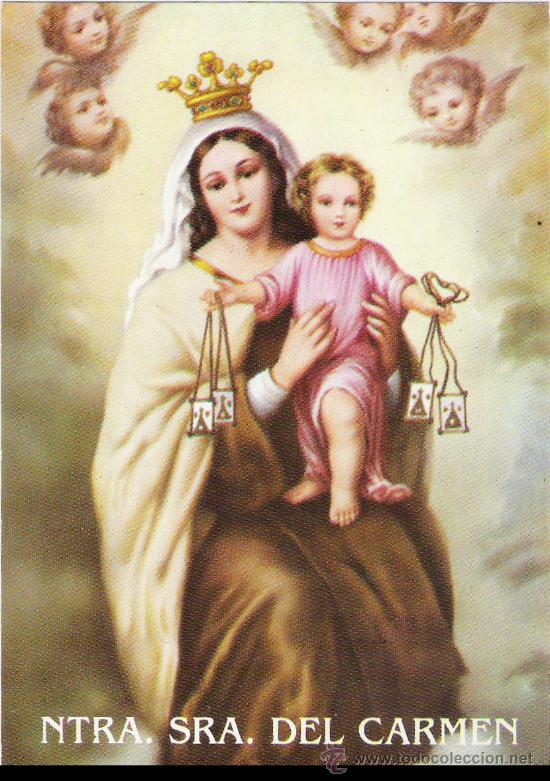 Postales: POSTAL ALGECIRAS NUESTRA SE&Ntilde;ORA DEL CARMEN