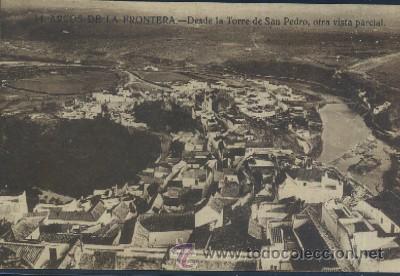 Postales: POSTAL ANTIGUA DE ARCOS DE LA FRONTERA CADIZ N&ordm; 14 DESDE LA TORRE DE SAN PEDRO OTRA VISTA PARCIAL