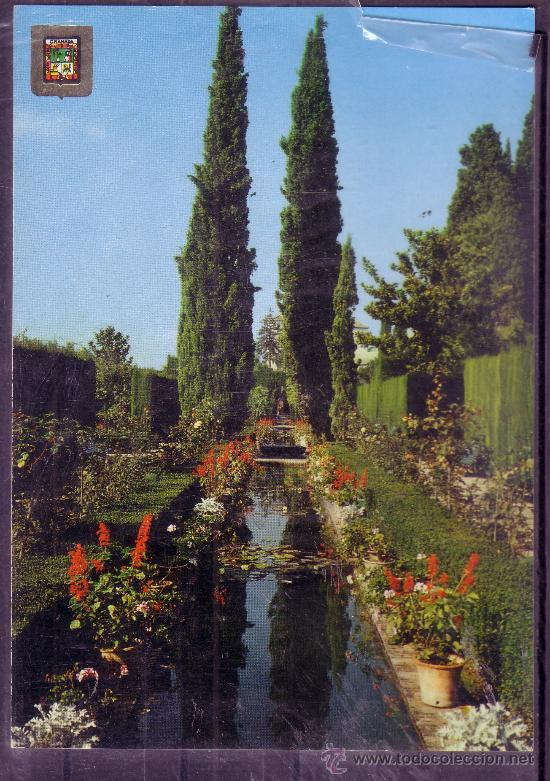 Postales: GRANADA - GENERALIFE - FUENTES Y JARDINES - Foto 1
