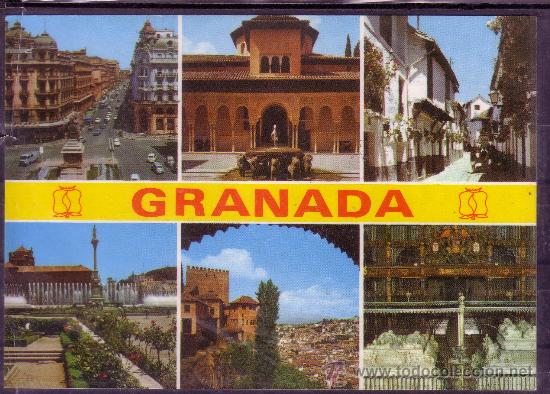 Postales: RECUERDO DE GRANADA - MOTIVOS DIVERSOS - EDICIONES ARRIBAS N&ordm; 245