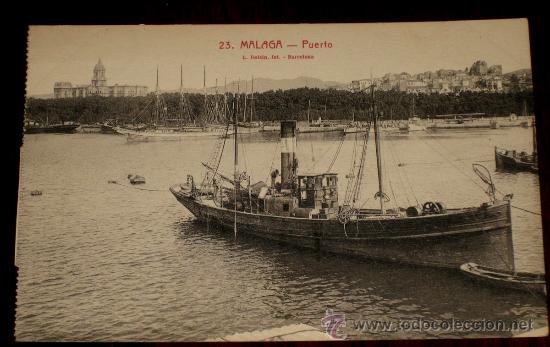 Postales: ANTIGUA POSTAL DE MALAGA - PUERTO - N. 23 - ED. L. ROISIN - NO CIRCULADA.