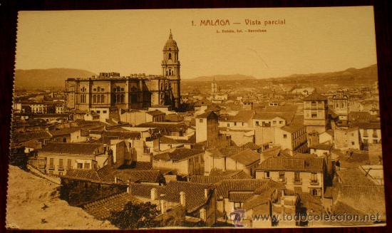 Postales: ANTIGUA POSTAL DE MALAGA - N. 1 - VISTA PARCIAL - ED. L. ROSIN - NO CIRCULADA.