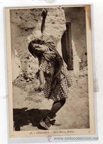 Postales: Granada. n&ordm; 58. Sacro monte. Gitana. L. Roisin. Sin circular. - Foto 1