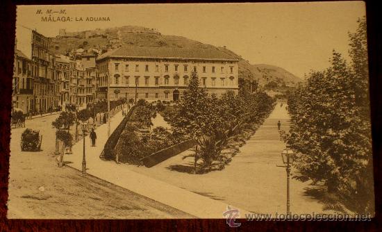 Postales: ANTIGUA POSTAL DE MALAGA - LA ADUANA - ED. HAUSER Y MENET - NO CIRCULADA.
