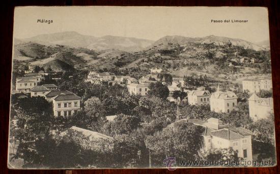 Postales: ANTIGUA POSTAL DE MALAGA - PASEO DEL LIMONAR - ED. DOMINGO DEL RIO - N. 10 -  CIRCULADA.