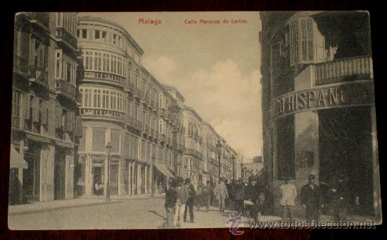 Postales: ANTIGUA POSTAL DE MALAGA - CALLE MARQUES DE LARIOS - ED. RAFAEL MU&Ntilde;OZ -  CIRCULADA.