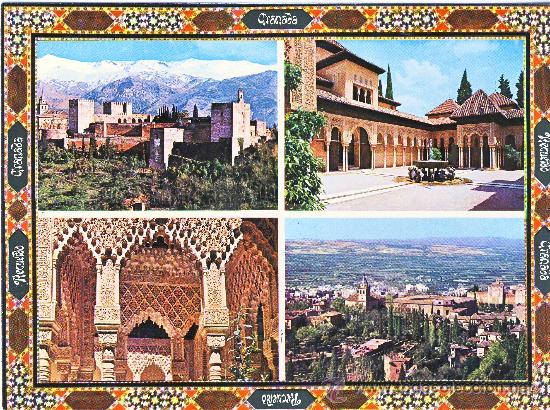 Postales: GRANADA.- ALHAMBRA.- DETALLE.- PATIO DE LOS LEONES.-
