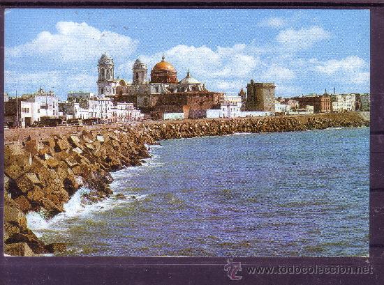 Postales: CADIZ - CAMPO DEL SUR Y CATEDRAL - EDITA ADOLFO PAJARES LOPEZ N&ordm; 15