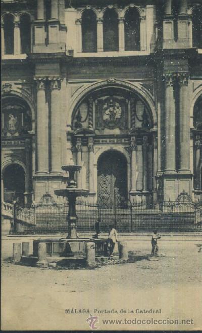 Postales: POSTAL ANTIGUA DE MALAGA PORTADA DE LA CATEDRAL   P-ANMA-182