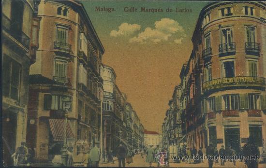 Postales: POSTAL ANTIGUA DE MALAGA CALLE MARQUES DE LARIOS  P-ANMA-206, 2