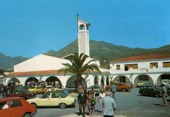 Postales: ARROYO DE LA MIEL N&ordm; 623 (COSTA DEL SOL) IGLESIA PARROQUIAL VISTA GENERAL ALGO ESCRITA DELTA