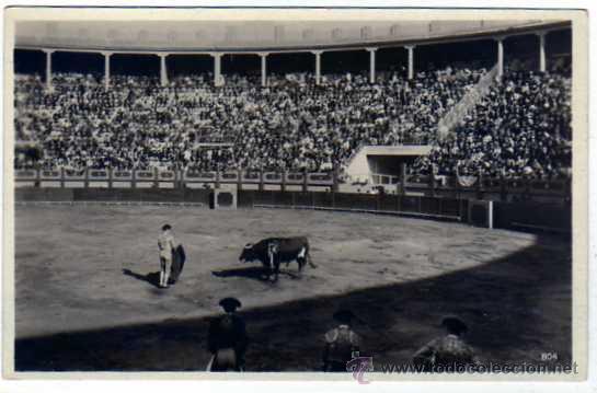 Postales: Malaga. Interior de la plaza de toros. Fotogr&aacute;fica. Compa&ntilde;ia naviera alemana. n&ordm; 804.
