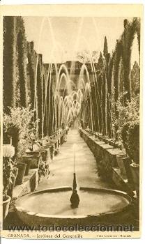 Postales: 7-esp457. Postal Granada. Jardines del Generalife - Foto 1