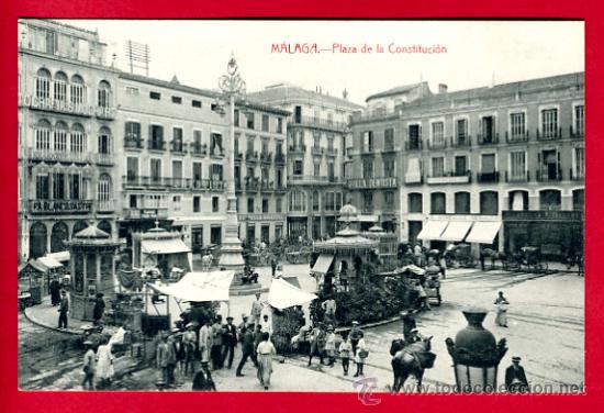 Postales: MALAGA , PLAZA DE LA CONSTITUCION , P60727