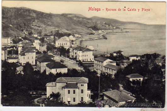 Postales: MALAGA. Recreos de la Caleta y Playa. Ed.  Domingo del Rio. Sin circular.