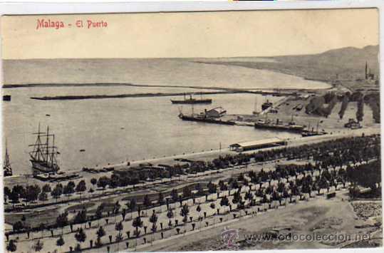 Postales: MALAGA. El puerto.  Ed. Domingo del Rio. Sin circular.
