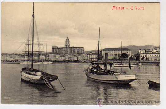 Postales: MALAGA. El puerto. Ed. Domingo del Rio. sin circular.