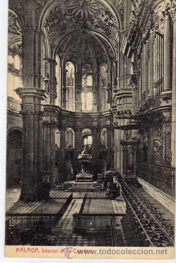 Postales: MALAGA. Interior de la Catedral. Thomas. Barcelona. Sin circular. - Foto 1