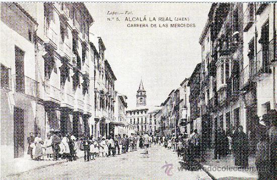 Postales: ALCALA LA REAL (JAEN).-CARRERA DE LAS MERCEDES, HACIA 1910.- REPRODUCCION