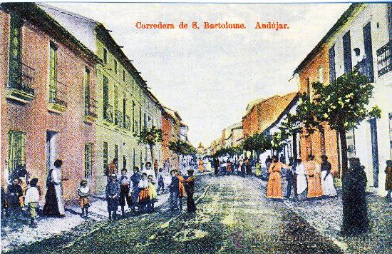 Postales: ANDUJAR (JAEN).- CORREDERA DE SAN BARTOLOME.- A&Ntilde;O 1918.-(REPRODUCCI&Oacute;N)