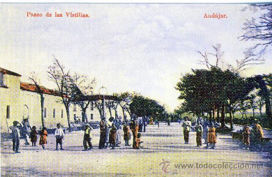 Postales: ANDUJAR (JAEN).- PASEO DE LAS VISTILLAS .- A&Ntilde;O 1918.-(REPRODUCCI&Oacute;N)