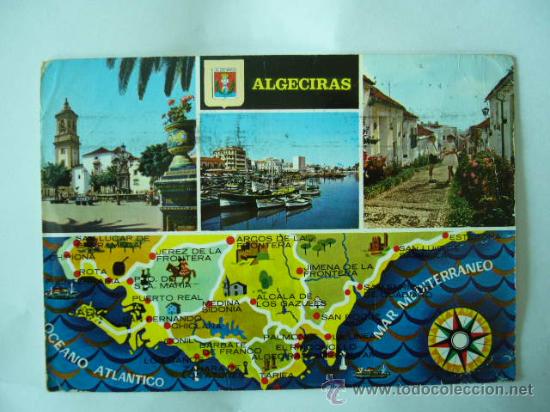 Postales: ALGECIRAS. N&ordm; 35. ESCUDO DE ORO. ESCRITA Y CIRCULADA