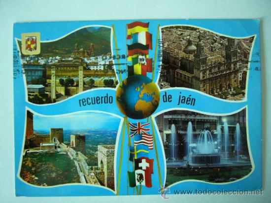 Postales: JAEN. ESCUDO DE ORO. ESCRITA Y CIRCULADA