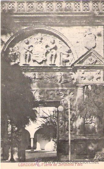 Postkarten: TARJETA POSTAL DE CORDOBA. PUERTA DE JERONIMO PAEZ. FOTOT. CASTA&Ntilde;EIRA Y ALVAREZ.