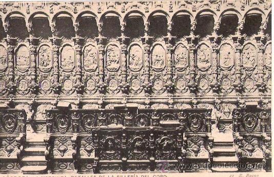 Postkarten: TARJETA POSTAL DE CORDOBA. LA MEZQUITA, DETALLES DE LA SILLERIA DEL CORO. N&ordm; 23. R. BAENA.