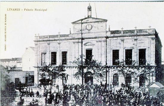 Postales: LINARES (JAEN).- PALACIO MUNICIPAL.- A&Ntilde;O 1902.-(REPRODUCCION)
