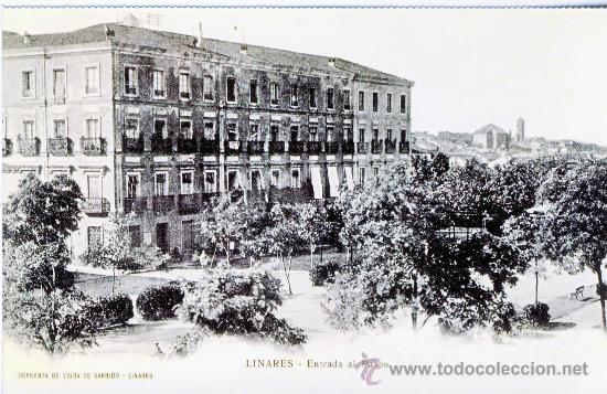 Postkarten: LINARES (JAEN).- ENTRADA AL PASEO.- HACIA 1902.-(REPRODUCCION)