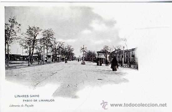 Postales: LINARES (JAEN).-PASEO DE LINAREJOS .- HACIA 1904.- (REPRODUCCION)