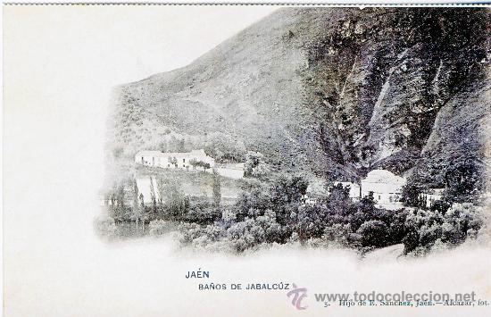 Postales: JAEN.- BA&Ntilde;OS DE JABALCUZ.- A&Ntilde;O 1902.- (REPRODUCCION)