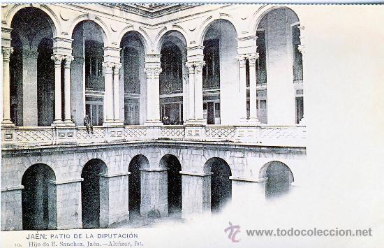 Postales: JAEN.- PATIO DE LA  DIPUTACION.- A&Ntilde;O 1902.- (REPRODUCCION)