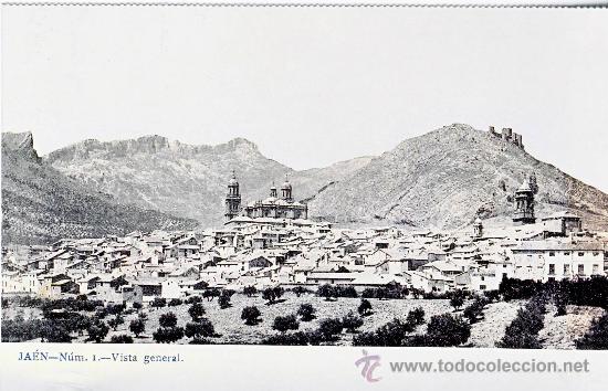 Postales: JAEN.- VISTA GENERAL .- A&Ntilde;O 1903.- (REPRODUCCION)