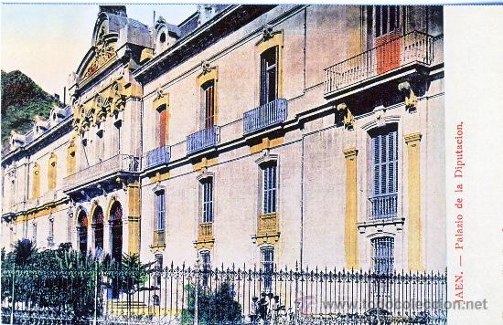 Postales: JAEN.- PALACIO DE LA DIPUTACION.- A&Ntilde;O 1905.- (REPRODUCCION)