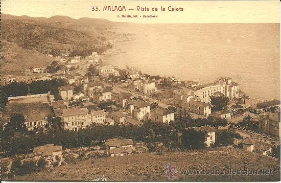 Postkarten: M&aacute;laga,Roisin,Vista de la Caleta,original,,sin circular,la de la foto