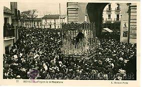 Postales: SEVILLA.- VIRGEN DE LA VIRGEN DE LA MACARENA.- N&ordm; 77 L. ROISIN-FOTO