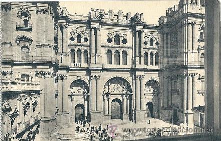 Postais: 8143 - ANTIGUA POSTAL DE MALAGA - CATEDRAL - LA FACHADA - L. ROISIN - SIN CIRCULAR