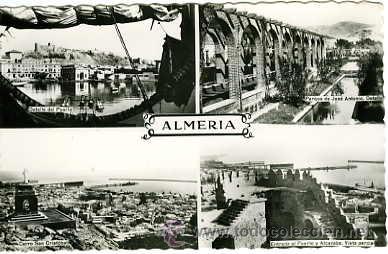 Postales: ALMERIA.- POSTAL MOSAICO CUATRO VISTAS.- EDIC. ARRIBAS N&ordm; 84
